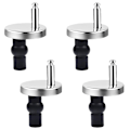 Miniatyrbillede 5 af 5: 2 Stk Toiletsæde Hængsler Top Fix Hinge Pack Monteringer Udskiftere Silver onesize