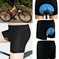 Miniatyrbild 4 av 8: 3D vadderade underkläder för män, cykelshorts, cykelväg Mountain B Blue M