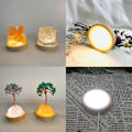 Miniatyrbillede 5 af 5: Natlysholder Belysning Træ Led Lys Base Massivt træ LED 3 Color Light one size
