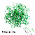 Miniatyrbilde 1 av 5: 50stk julepynt Metall S-formede krokholdere jul Green 30mm