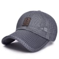 Miniatyrbillede 6 af 8: Sommer mesh baseball cap til mænd Justerbare åndbare kasketter mænd White onesize