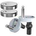 Miniatyrbilde 1 av 5: 2stk Toalettsete Hengsler Topp Fix Hengselpakke Monteringer Erstattere Silver onesize