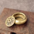 Miniatyrbilde 4 av 5: Messinglomme Lotus Jiuding Røkelsesbrenner Hul Røkelse Mini I A4