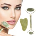 Miniatyrbillede 2 af 5: 3 sæt Roller og Gua Sha Tools fra Natural Jade Scraper Massage Green 3 sets