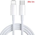 Miniatyrbilde 8 av 8: Type C Hurtigkabel PD Hurtiglading Lader Kabelledning Datakabel White 2M