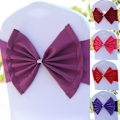 Pikkukuva 7 / 8: Tie-Free Back Bowknot Stretch tuolin cover Tuoli Sash Flower Sat Red one size