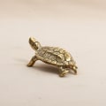 Miniatyrbillede 3 af 8: Retro Messing Skildpadde Statue Desktop Ornamenter Solid Kobber Turt Gold one size