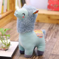 Miniatyrbilde 1 av 5: Smile Stripe Alpakka Lama Plysjdyr Leketøy Utstoppet Dukke Barn T Blue 25cm