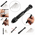 Miniatyrbild 4 av 5: 11X/ set Handborrar Twist Drill Drilling Jewelers Maker Hobby C black