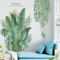Miniatyrbilde 1 av 7: Grønne blader Veggklistremerker Hjem Stue Dekorativ Vinyl Wa Green 30*90cm