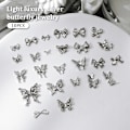 Pikkukuva 3 / 8: 10 kpl DIY Nail Art Decoration 3D hopea perhonen kiiltävä rhinest C 10Pcs