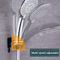 Miniatyrbild 3 av 5: 1st Duschhuvudshållare Justerbar Väggfäste för badrum Transparent 7.2*7.2CM