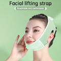 Miniatyrbilde 3 av 8: Face V-line slankemaske Beltestropp Dobbel Hakeløftekinn Green onesize
