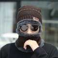 Pikkukuva 6 / 8: Talvituulenpitävä lämmin pipo, huivi ja hanskat miehille - Paksu ja lämpimämpi Khaki