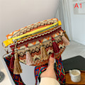 Miniatyrbillede 1 af 5: Væve Crossbody Tasker Kvinde Tassel Taljetaske Retro Læder Shou A1 one size
