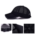Miniatyrbilde 2 av 8: Summer Mesh Baseball Cap For Men Justerbare Pustende Caps Menn Black onesize