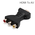 Miniatyrbillede 2 af 5: AV Digital Signal 1080p HDMI Til VGA Adapter HDMI Til AV RCA Video Black