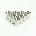 Miniatyrbilde 2 av 4: 50 stk 30 ml bærbare vindrikkeglass i rustfritt stål Silver 50Pcs
