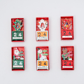 Miniatyrbilde 3 av 8: Jul nedtelling kalender blokk gjenbrukbar & langvarig skrivebord Red