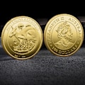 Miniatyrbillede 1 af 6: Forgyldt australsk kænguru 1OZ Elizabeth II Australien Souv A One Size