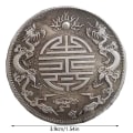 Pikkukuva 8 / 8: 2 kpl Antiikki Feng Shui Double Dragons Bead Lucky Coins Kerää A 2PCS