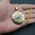 Miniatyrbild 4 av 5: Forntida Egypten The Eye Of Horus hänge Halsband Rostfritt Stee Silver one size