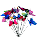 Pikkukuva 1 / 5: 10 kpl Butterflies Garden Yard er värikäs ulkosisustuskukka Multicolor 10Pcs