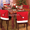 Miniatyrbilde 4 av 4: 4 Stk julepynt Glad nisse Red Hat Stol Back Cove Red 4pcs