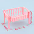 1/12 Dollhouse Mini förvaringskorgar Dockhus Stapelbar baske Pink one size