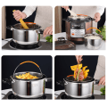 Miniatyrbilde 5 av 5: Rustfritt stål Steamer Basket Pot Tilbehør for 3/6/8 Qt Pot Silver 4L
