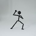 Miniatyrbillede 6 af 8: Multi-ed Multi Stickman Legetøj Bevægelig 3D Printet Mannequin Figur White