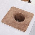Miniatyrbilde 1 av 8: 35*35cm Beauty SPA Massasjebord Planking Ansiktshåndkle med hull Brown one size