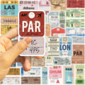 Pikkukuva 4 / 8: 40 kpl Retro Traveling Boarding Check Graffiti Tarrat Matkatavarat Multicolor one size