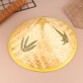 Miniatyrbillede 5 af 8: Retro Bamboo Rattan Fisherman Hat Håndlavet vævet halmspand A