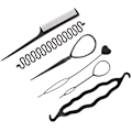 Pikkukuva 3 / 5: 12 kpl/ set Lasten kiharrin Hiuspunoksen ylläpito Spiral Twist H Black 2pcs