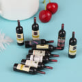 Miniatyrbild 3 av 5: 10 st Dollhouse Miniatyr hartsflaska Simulering vinflaska M Black One Size