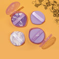 Miniatyrbillede 2 af 8: 2 stk Trekant genanvendelig pulverpude pressetSoft Makeup Powder P Purple A