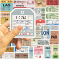 Pikkukuva 2 / 8: 40 kpl Retro Traveling Boarding Check Graffiti Tarrat Matkatavarat Multicolor one size