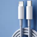 Miniatyrbilde 4 av 8: Type C Hurtigkabel PD Hurtiglading Lader Kabelledning Datakabel White 2M