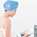 Pikkukuva 1 / 8: Naisten pehmeät mikrokuitupyyhkeet cap Pyyhekuiva cap Quic Blue one size