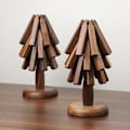 Miniatyrbilde 2 av 8: Trefformede trebrett for varme retter, isolasjonspute B