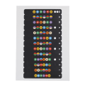 Miniatyrbild 5 av 8: Gitarr greppbräda notdekal greppbräda musikskala kartsticka A onesize