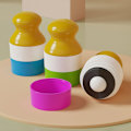 Miniatyrbillede 3 af 8: Solcreme Roller Applikator med Dyreform Roll On Svampeapplikator Red