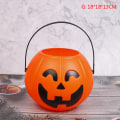 Miniatyrbilde 1 av 5: Halloween festrekvisitter Plast gresskarbøtte Dekorer Halloween Orange 18*18*13CM