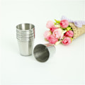 Miniatyrbild 1 av 4: 10 st 30 ml bärbara vindricksglas i rostfritt stål Silver 10Pcs