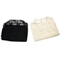 Miniatyrbilde 7 av 8: Elegant Transparent T-skjorte Sexy Lang Erme Mesh Tulles Se Th White