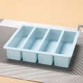 Miniatyrbild 1 av 8: 1 st 4 rutnät långremsa silikoniskuber fyrkantig form DIY C Blue onesize