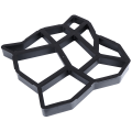 Miniatyrbillede 2 af 5: 3 Stk Path Maker Form Genanvendelig Beton Cement Stone Design Pave Black One Size