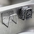 Miniatyrbillede 4 af 5: Køkken Rustfri Stål Vask Svampe Holder Selvklæbende Afløb Sliver 3pcs