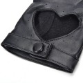 Miniatyrbild 1 av 8: Nya Kvinnor Punk Läder Driving Biker Fingerless Mittens Dance M Black One Size